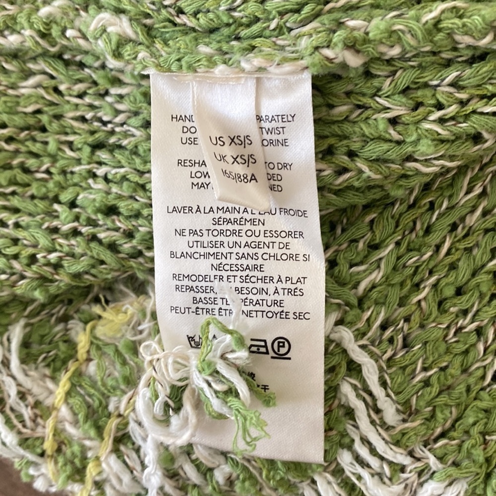 Anthropologie | Daily Practice Green Knit Palm Cardigan Size XSmall/Small - Picture 12 of 13
